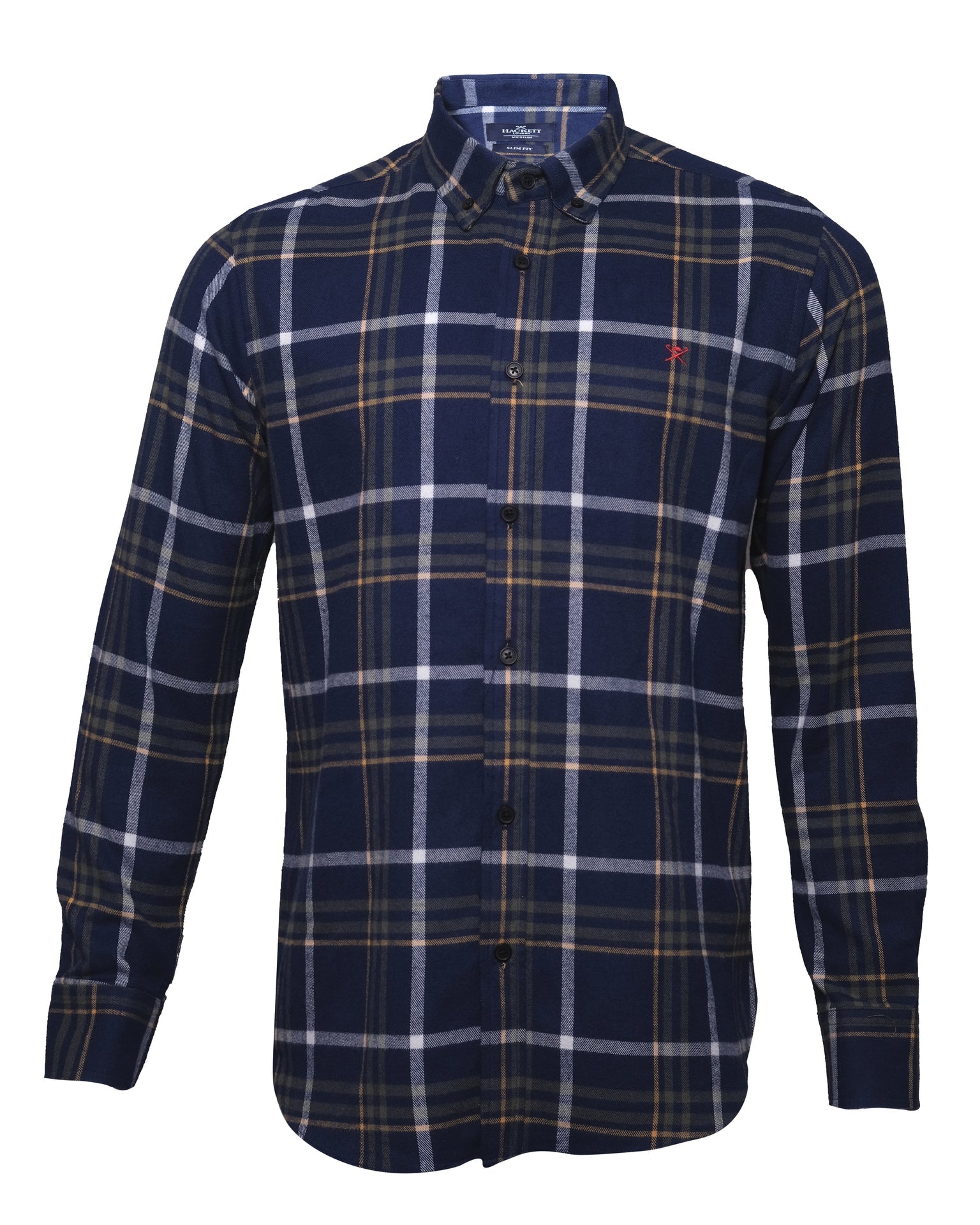 HACKETT LONDON Twilight Indigo Heritage Slim Fit Flannel Shirt