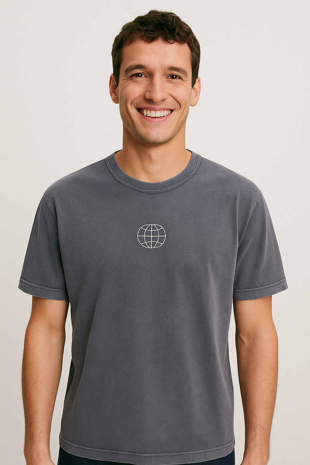 ZARA Stormy Slate Vintage Wash Short Sleeve Tee