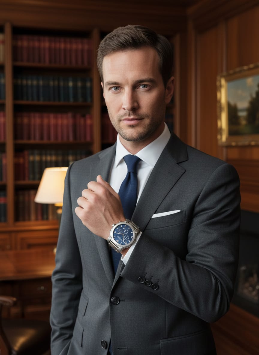 MONTBLANC Midnight Steel Chronograph Timepiece (IMPORTED)