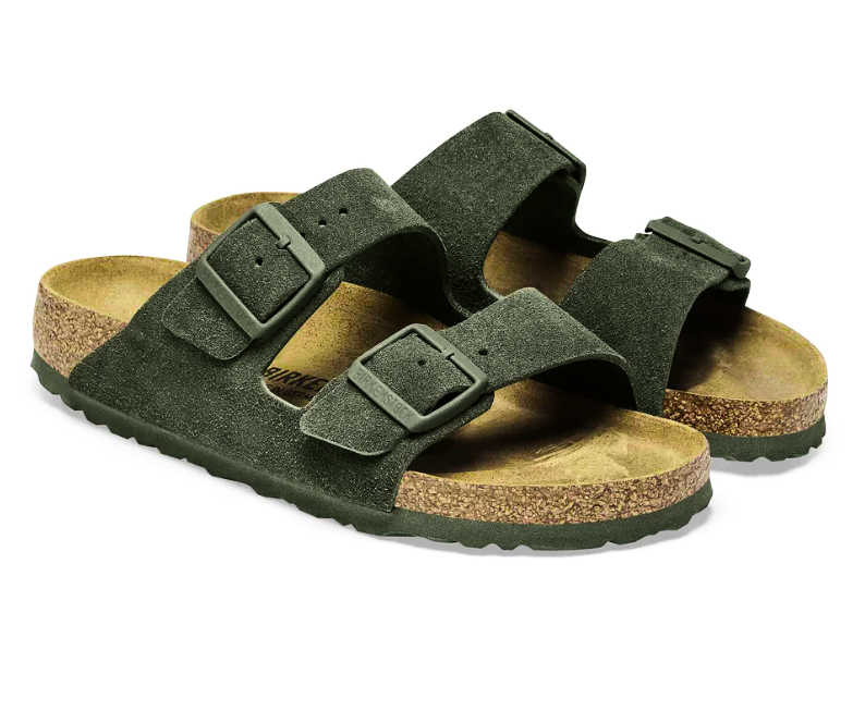 BIRKENSTOCK Mystic Fern Luxe Suede Arizona Sandals