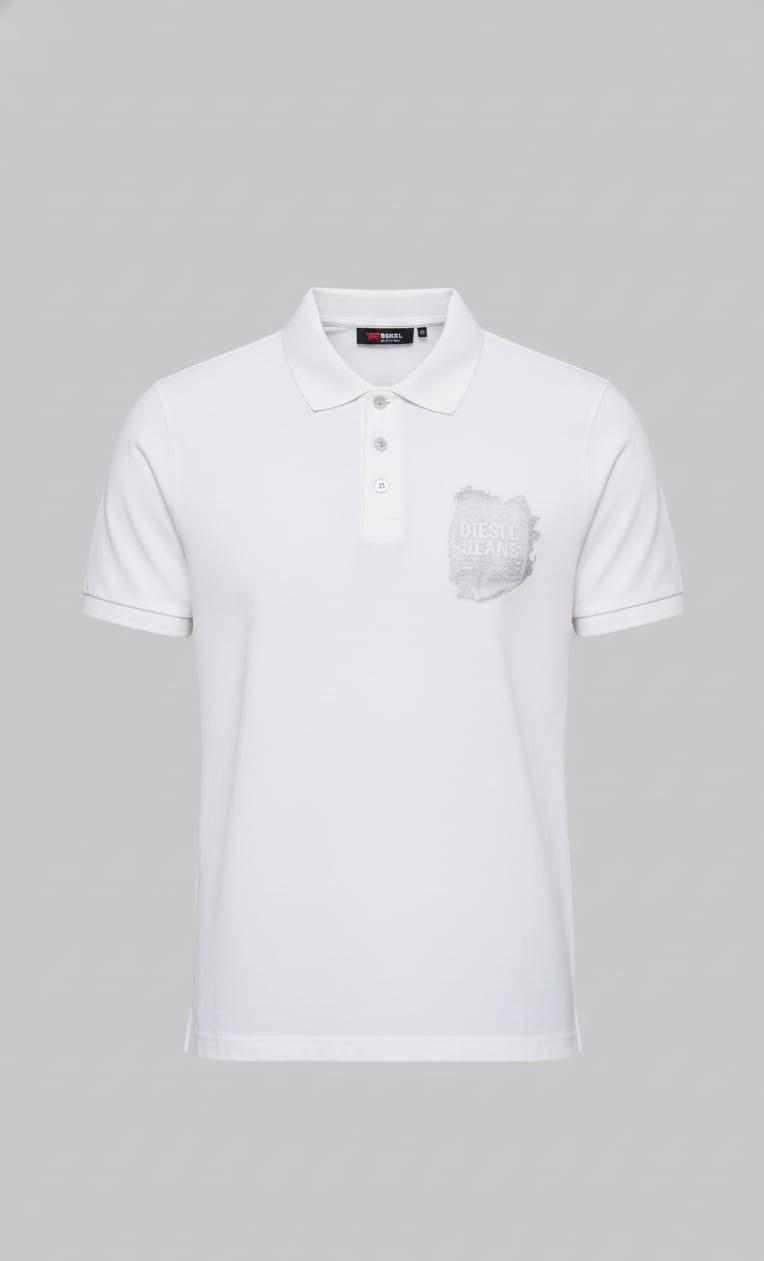 DIESEL Ethereal Pearl Graphic Logo Short Sleeve T-Shirt