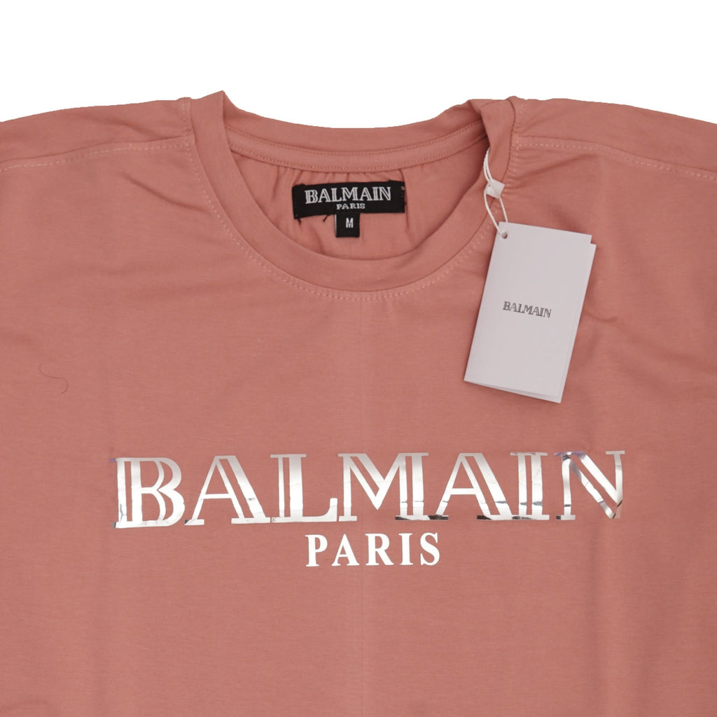 BALMAIN Blush Petal Slim Fit Short Sleeve Tee