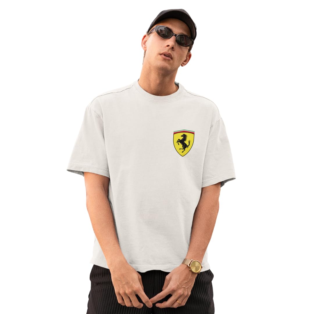PUMA FERRARI F40 Cloud White Oversized Short Sleeve Graphic Tee