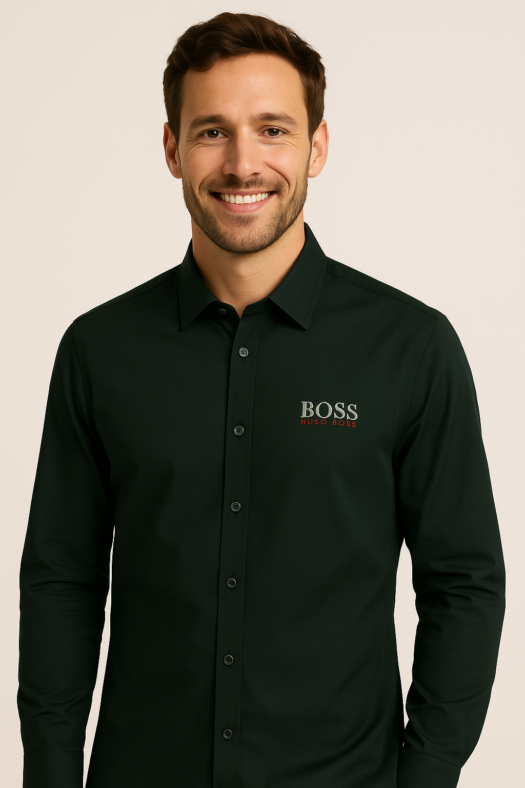 HUGO BOSS Enchanted Pine Slim Fit Long Sleeve Shirt
