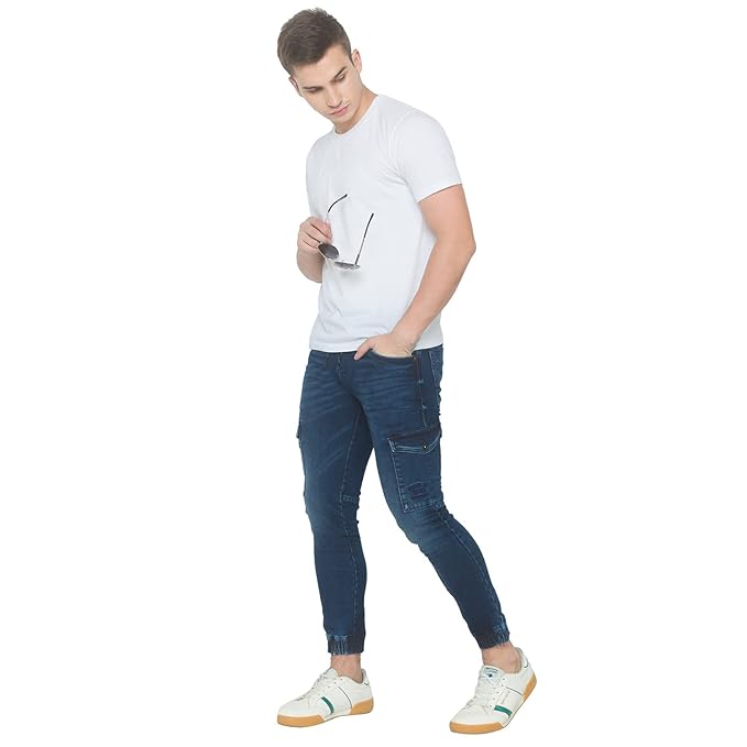 SPYKAR Men's Comfort Stretch Denim Joggers