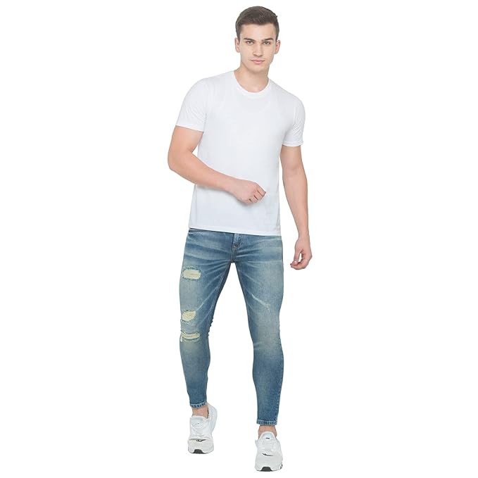 SPYKAR Classic Slim Fit Distressed Jeans