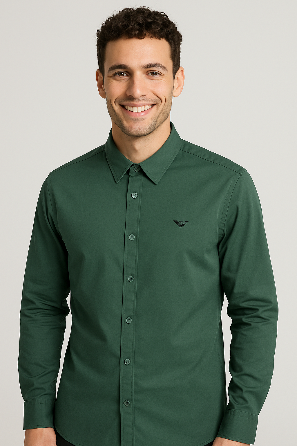 EMPORIO ARMANI Mystic Pine Classic Fit Long Sleeve Shirt