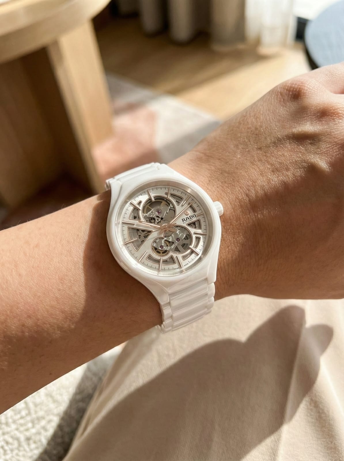 RADO Ethereal Ivory Luxe Skeleton Automatic Watch