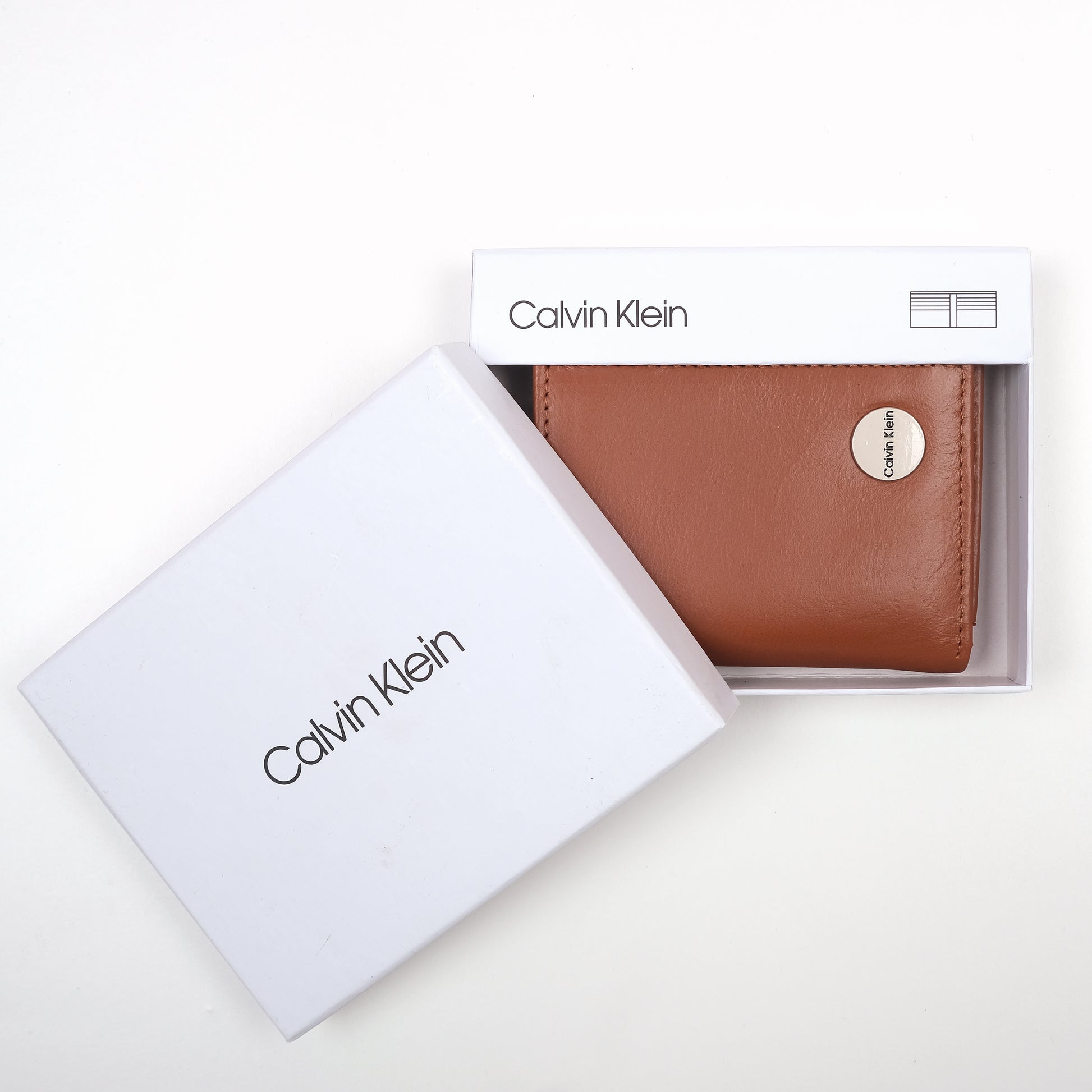 Calvin Klein Luxurious Chestnut Leather Wallet