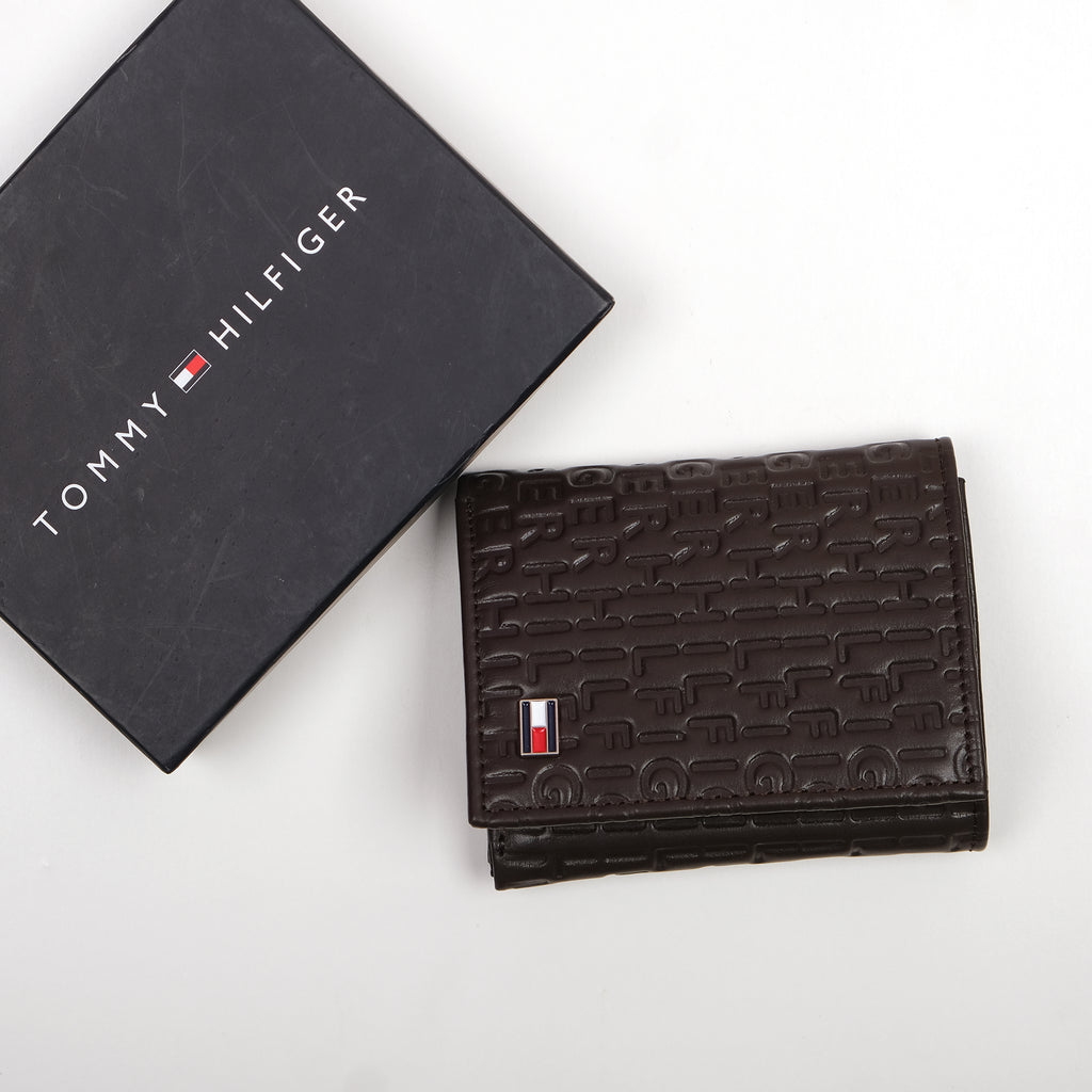 TOMMY HILFIGER Elegant Espresso Leather Wallet