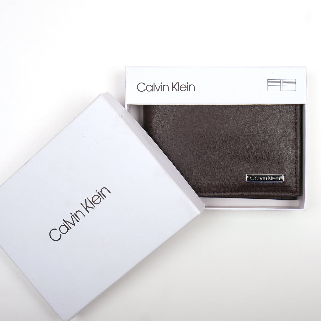 Calvin Klein Luxurious Cocoa Leather Wallet