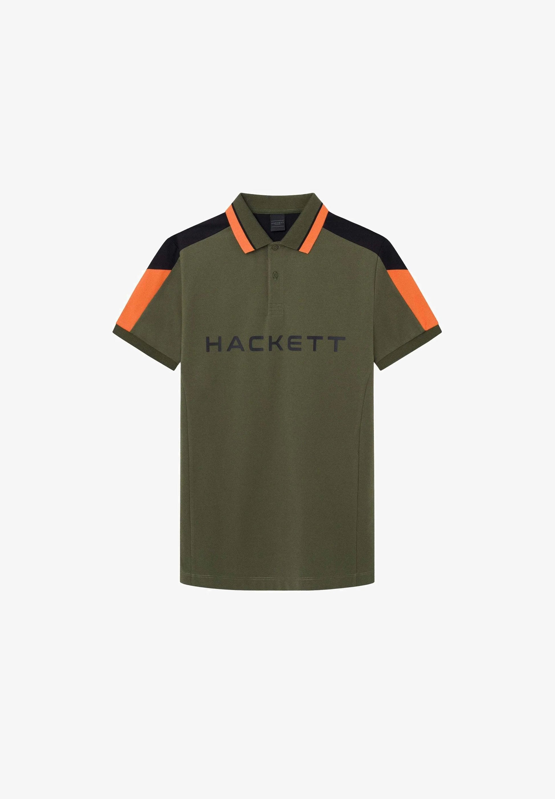 HACKETT Radiant Emerald Tailored Fit Color-Block Piqué Polo Shirt