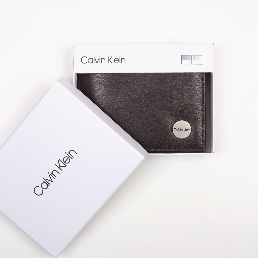 Calvin Klein Luxurious Cocoa Leather Wallet