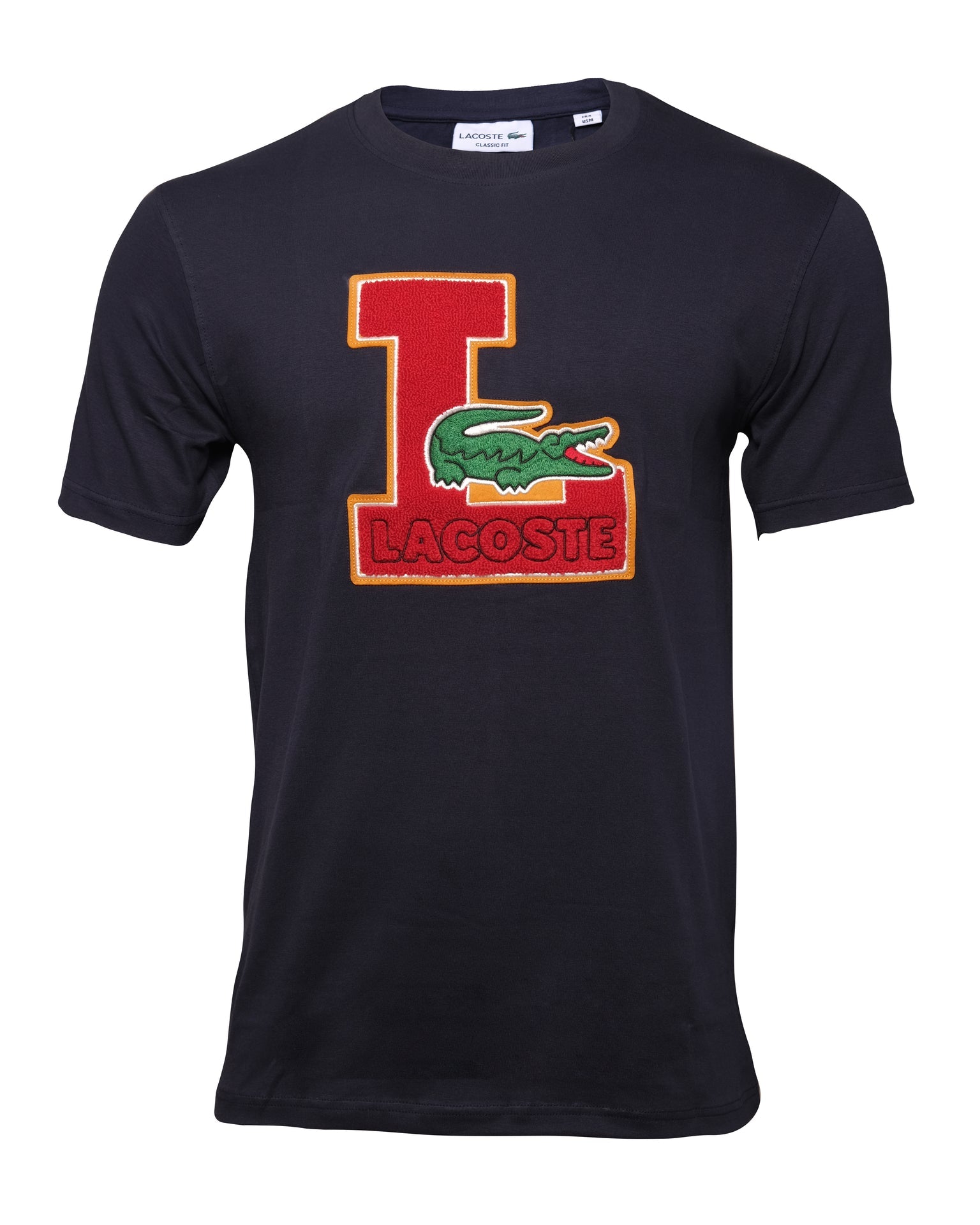 LACOSTE Midnight Ink Classic Fit Varsity Logo Tee