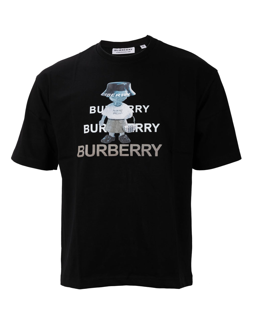 BURBERRY Midnight Noir Relaxed Fit Short Sleeve Graphic Tee