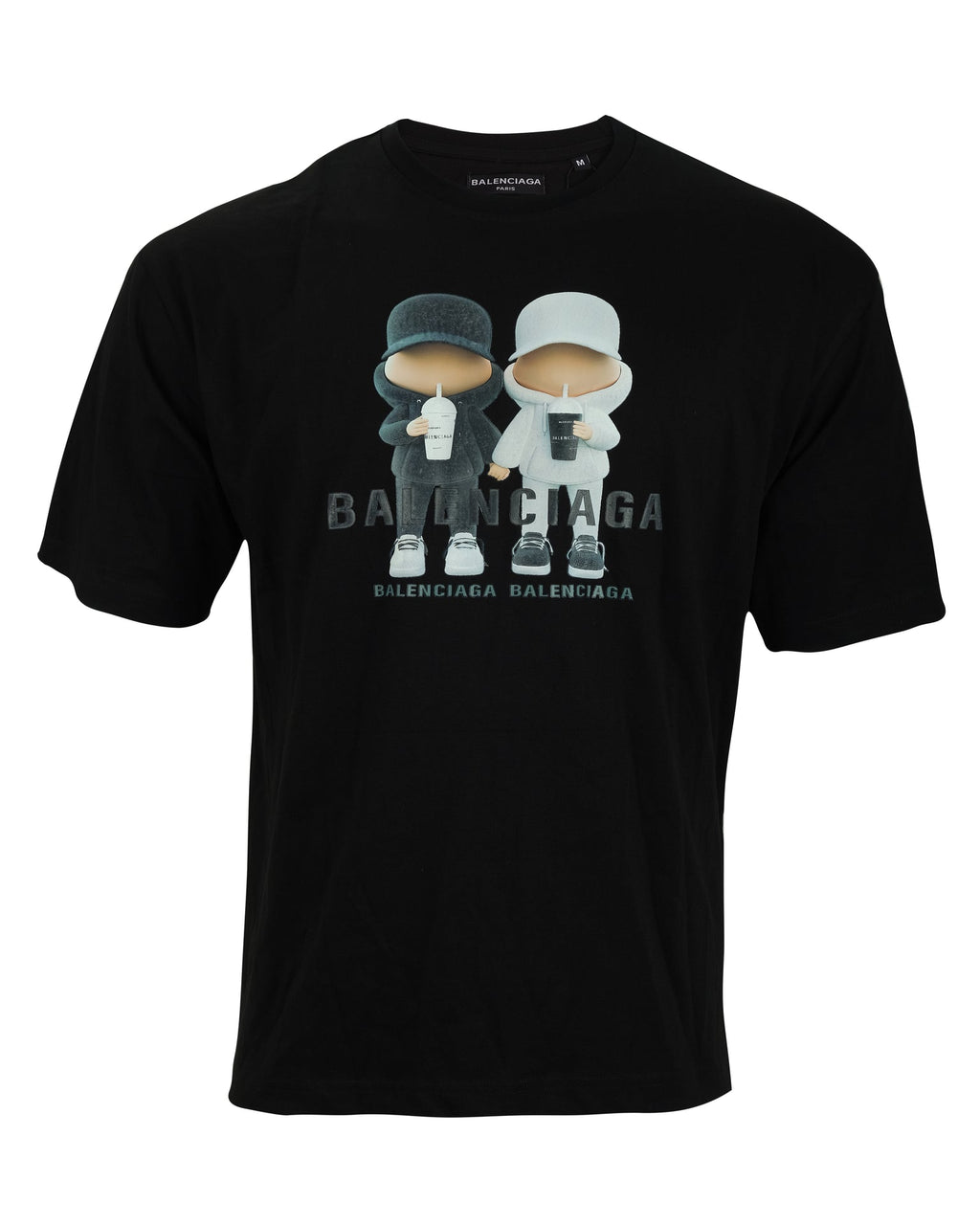 BALENCIAGA Midnight Noir Graphic Oversized Short Sleeve Tee