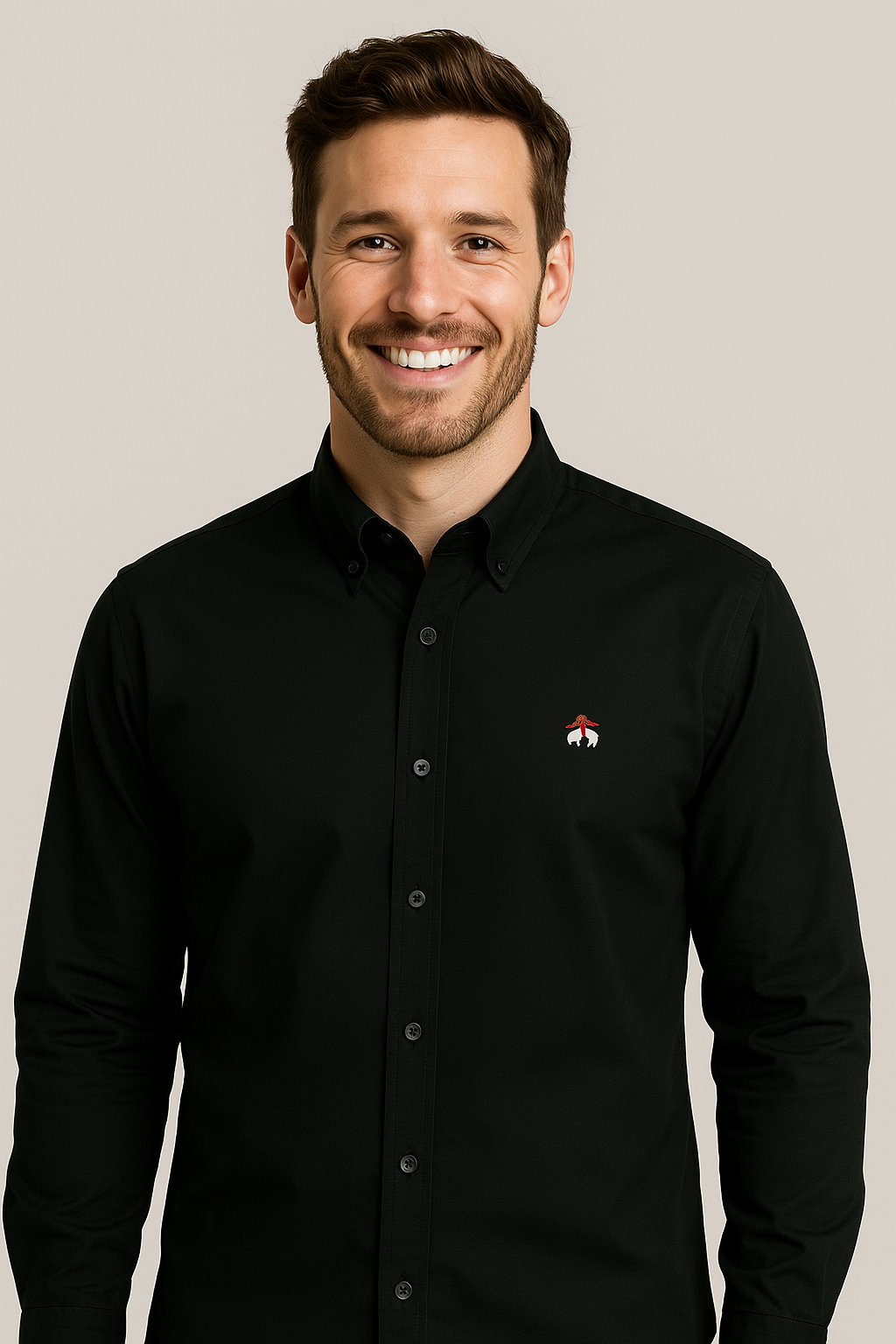 BROOKS BROTHERS Midnight Onyx Regent Fit Long Sleeve Shirt