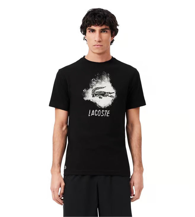 LACOSTE Midnight Noir Slim Fit Short Sleeve Graphic Tee
