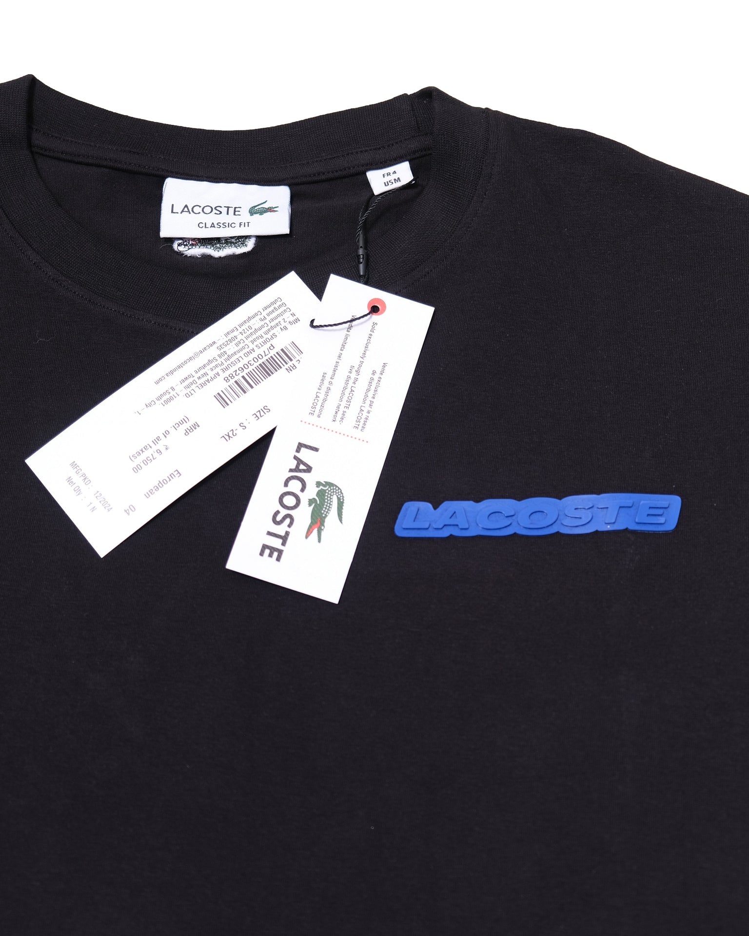LACOSTE Midnight Ink Classic Fit Graphic Crew Neck Tee
