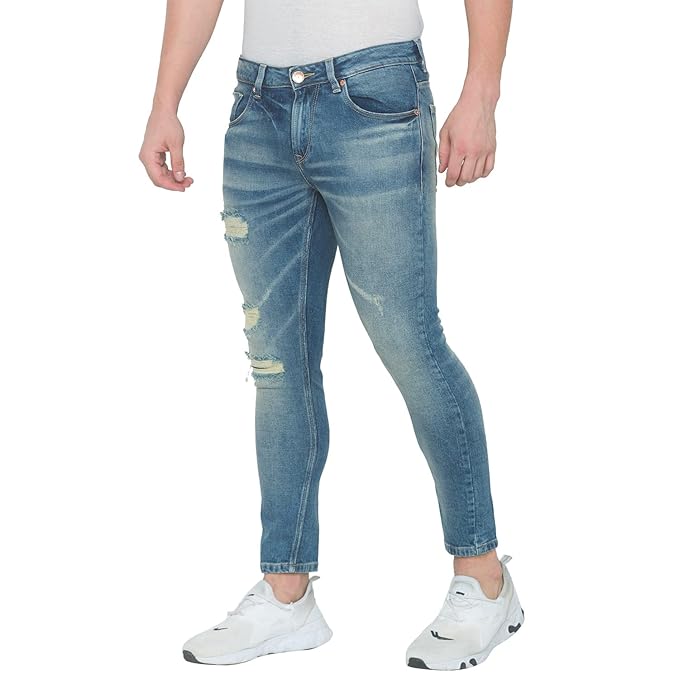 SPYKAR Classic Slim Fit Distressed Jeans