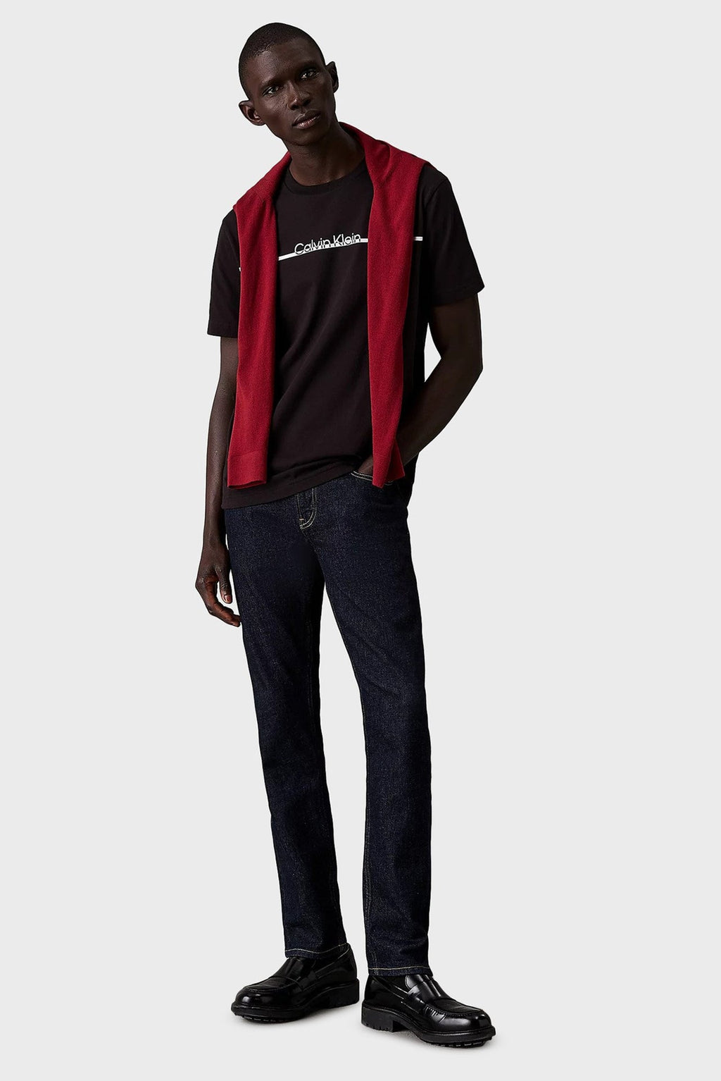 CALVIN KLEIN Midnight Emerald Classic Fit Short Sleeve T-Shirt