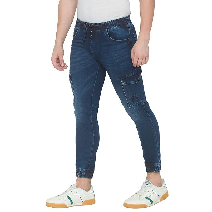 SPYKAR Men's Comfort Stretch Denim Joggers
