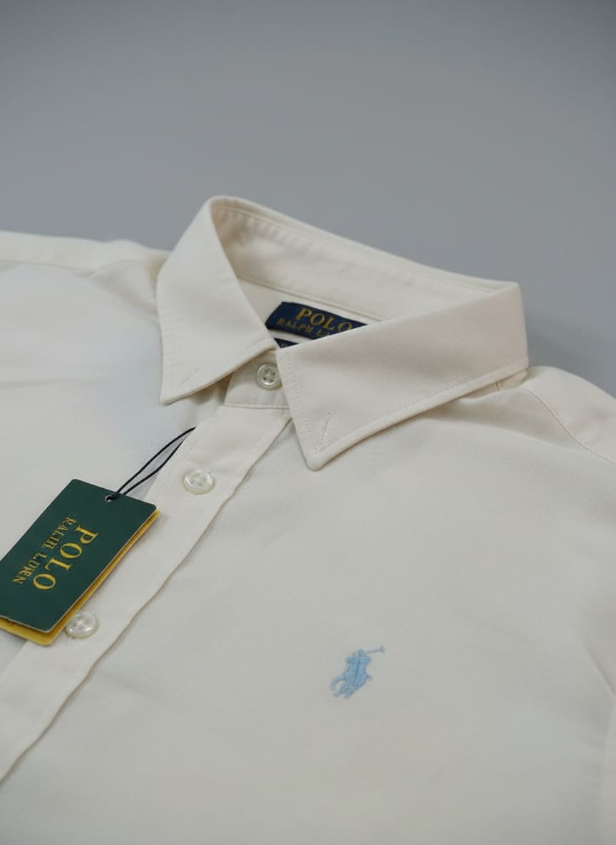 POLO RALPH LAUREN Serene Almond Classic Fit Long Sleeve Button-Down Shirt