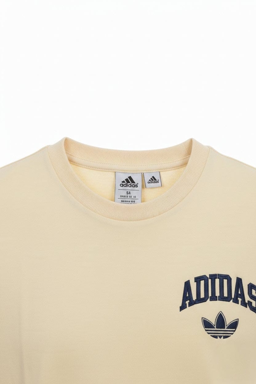 ADIDAS Classic Logo Tee in Soft Yellow