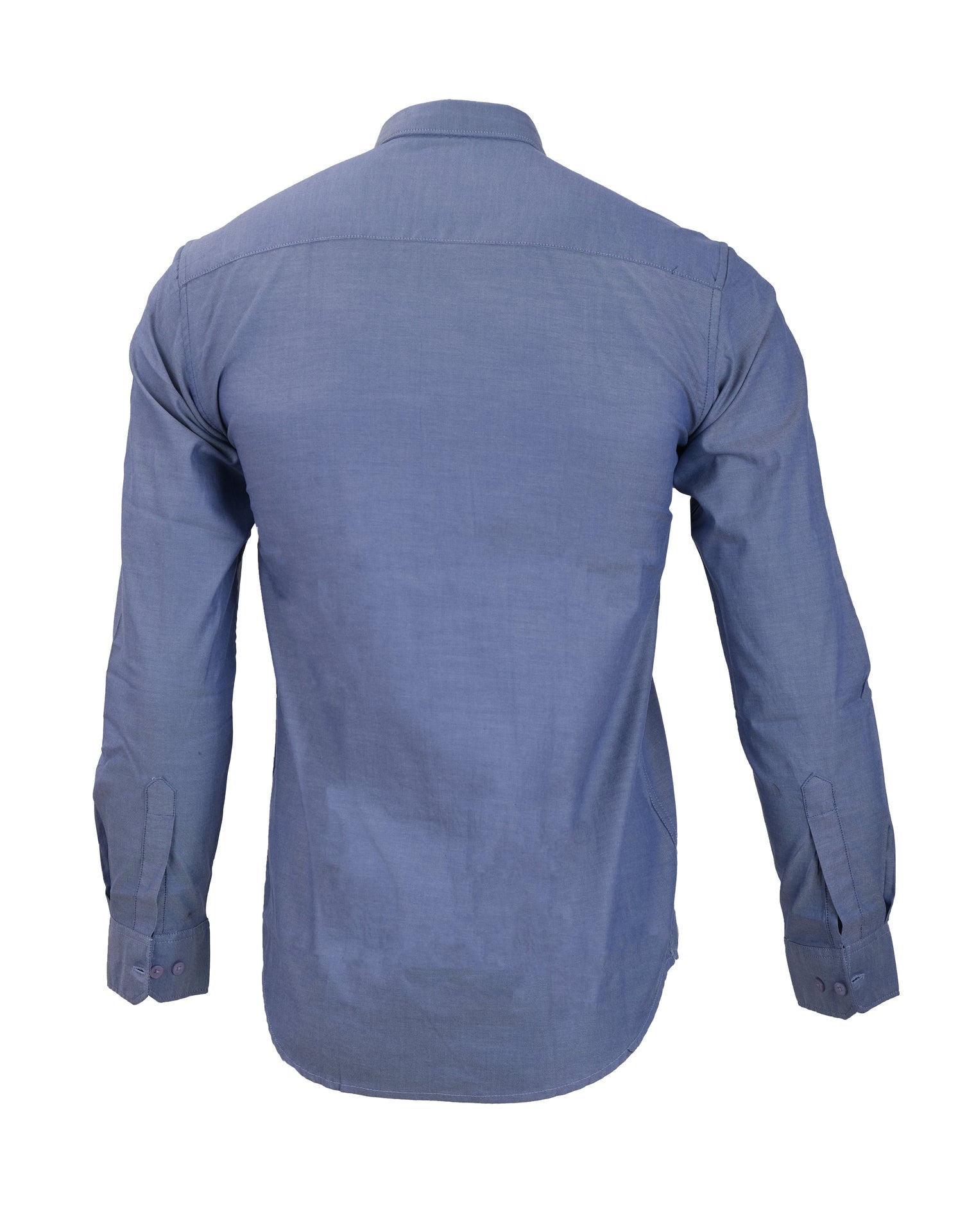 HACKETT Steel Blue Refined Slim Fit Long Sleeve Oxford Shirt