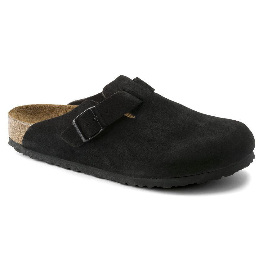 Birkenstock Suede Clogs in Midnight Black - Cozy Comfort with a Chic Twist