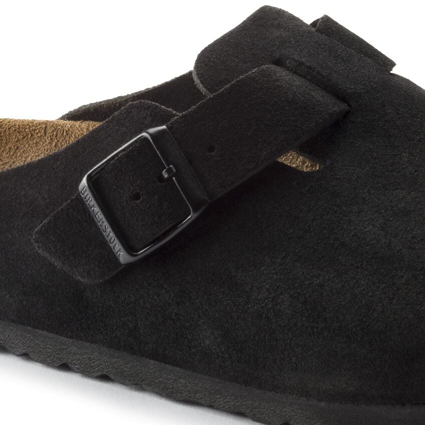 Birkenstock Suede Clogs in Midnight Black - Cozy Comfort with a Chic Twist