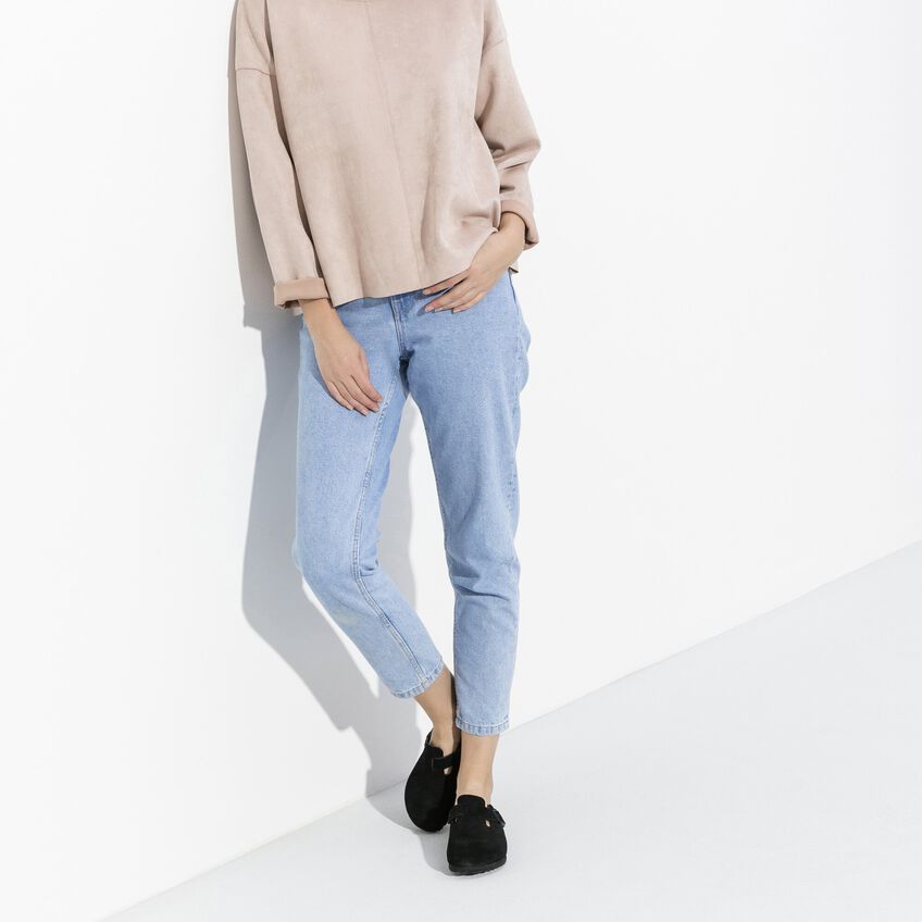 Birkenstock Suede Clogs in Midnight Black - Cozy Comfort with a Chic Twist