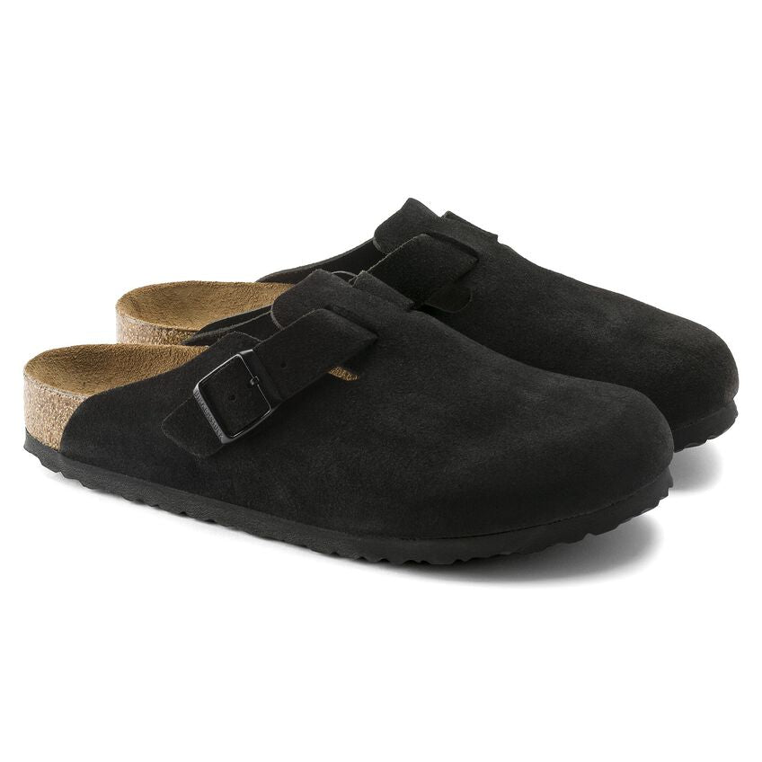 Birkenstock Suede Clogs in Midnight Black - Cozy Comfort with a Chic Twist