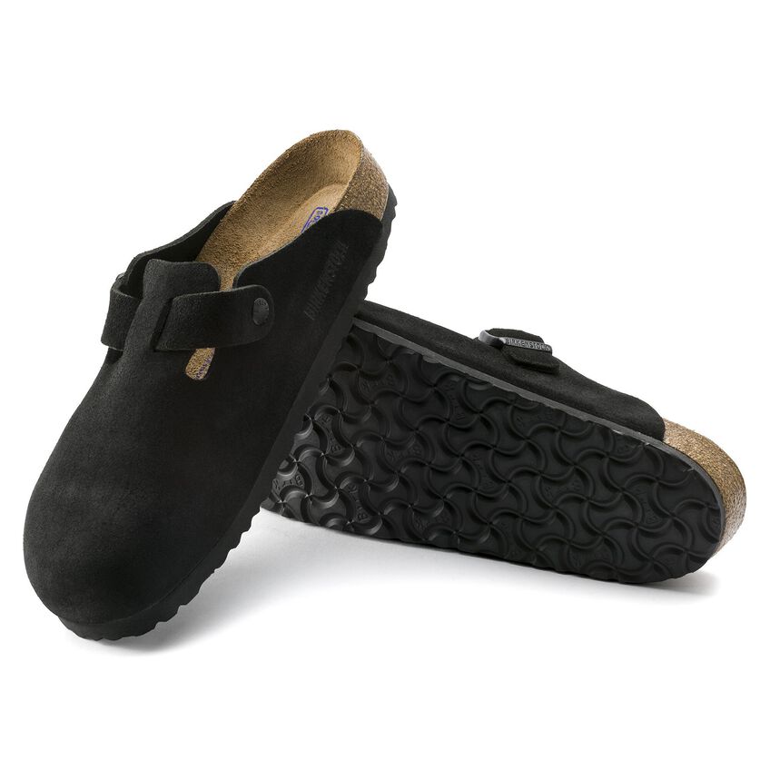 Birkenstock Suede Clogs in Midnight Black - Cozy Comfort with a Chic Twist