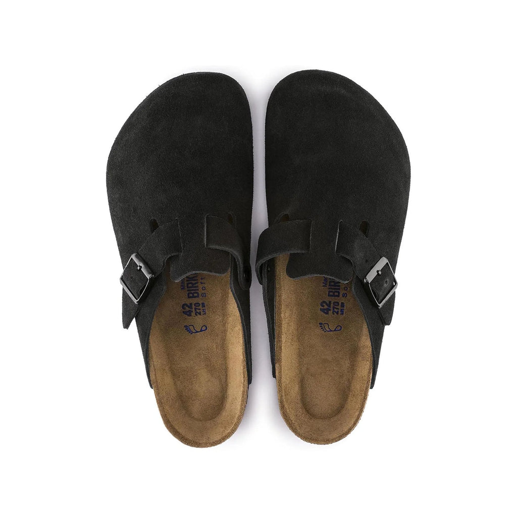 BIRKENSTOCK Enchanted Charcoal Luxe  Suede Boston Women Clogs