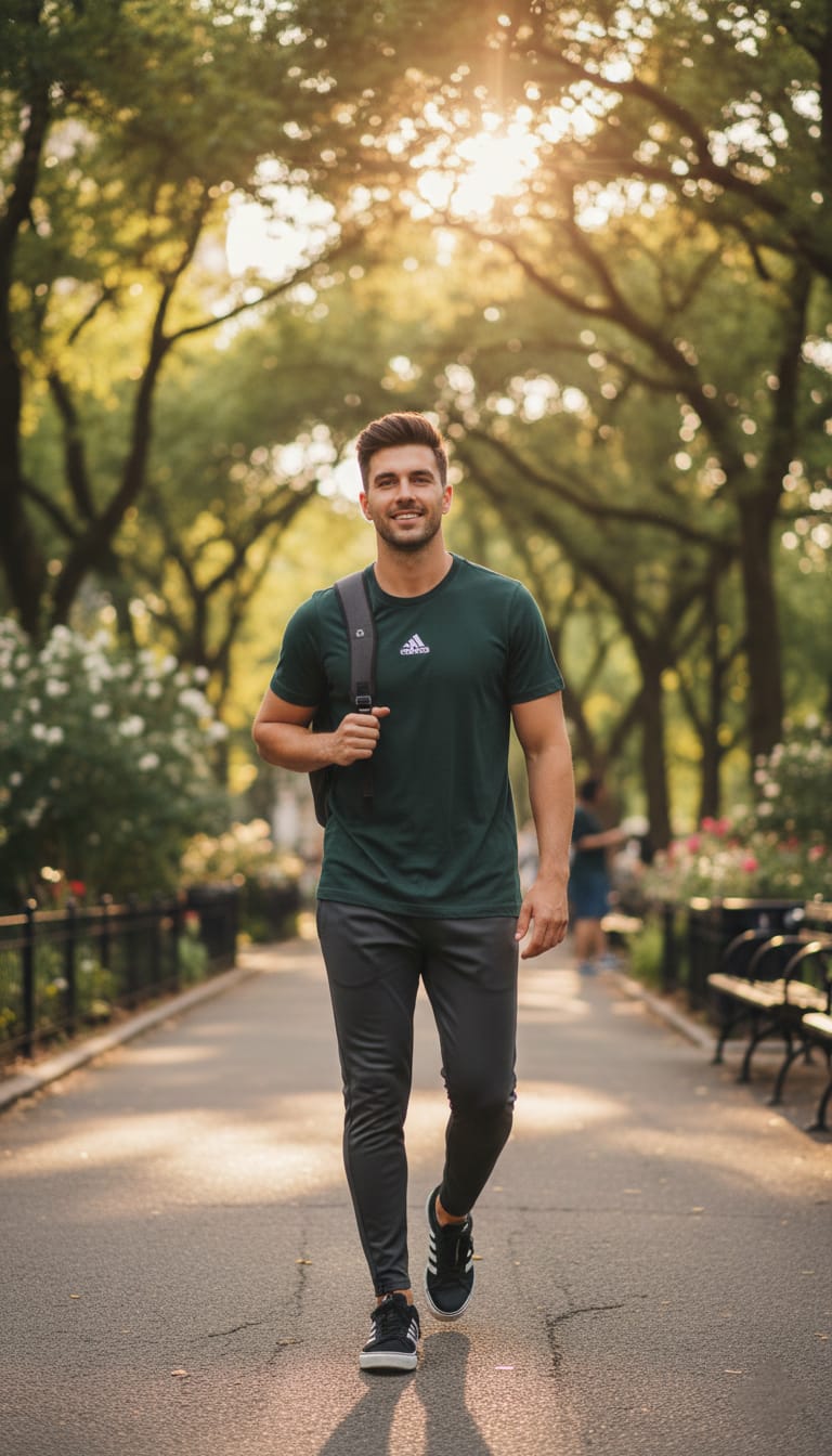 ADIDAS Evergreen Forest Athletic Fit Short Sleeve Performance Tee