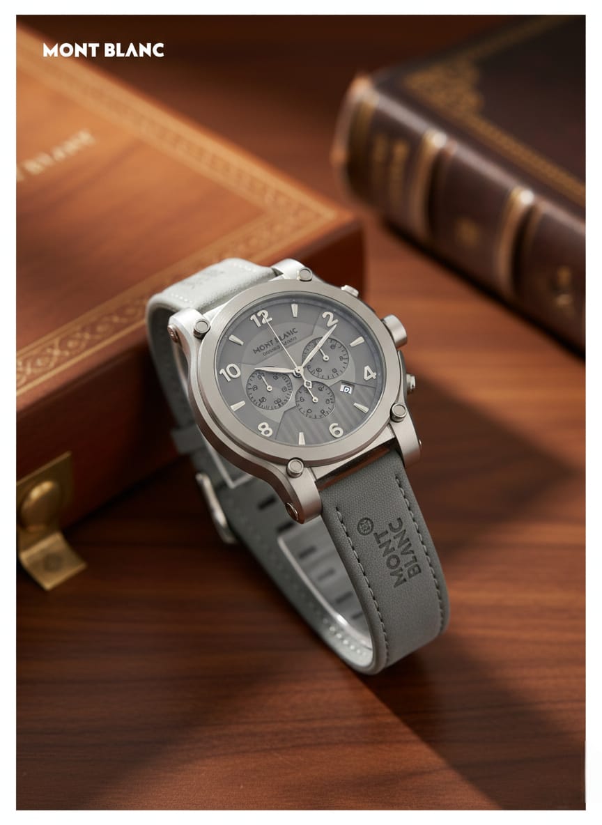 MONTBLANC Steel Mist Chronograph Collection Grey Dial Timepiece  (IMPORTED)