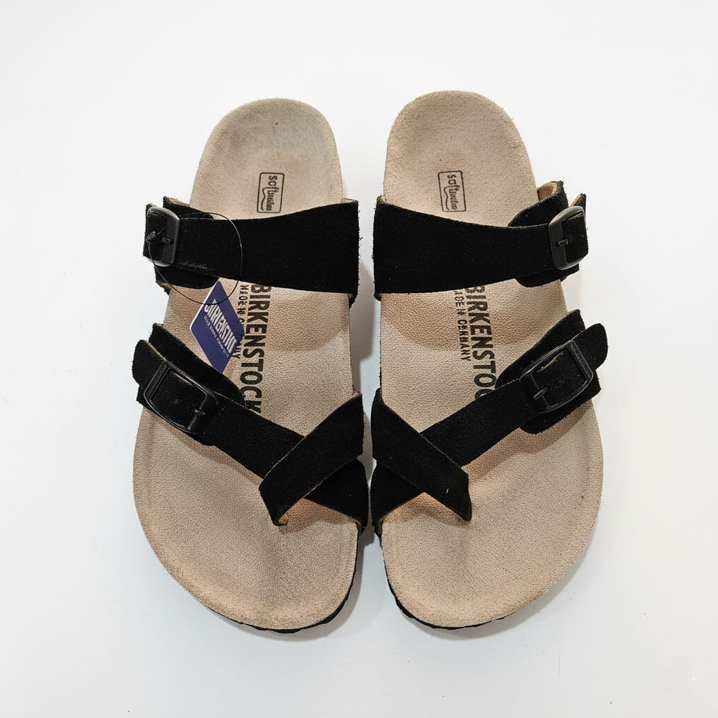 BIRKENSTOCK Midnight Onyx Luxe Soft Footbed Sandals