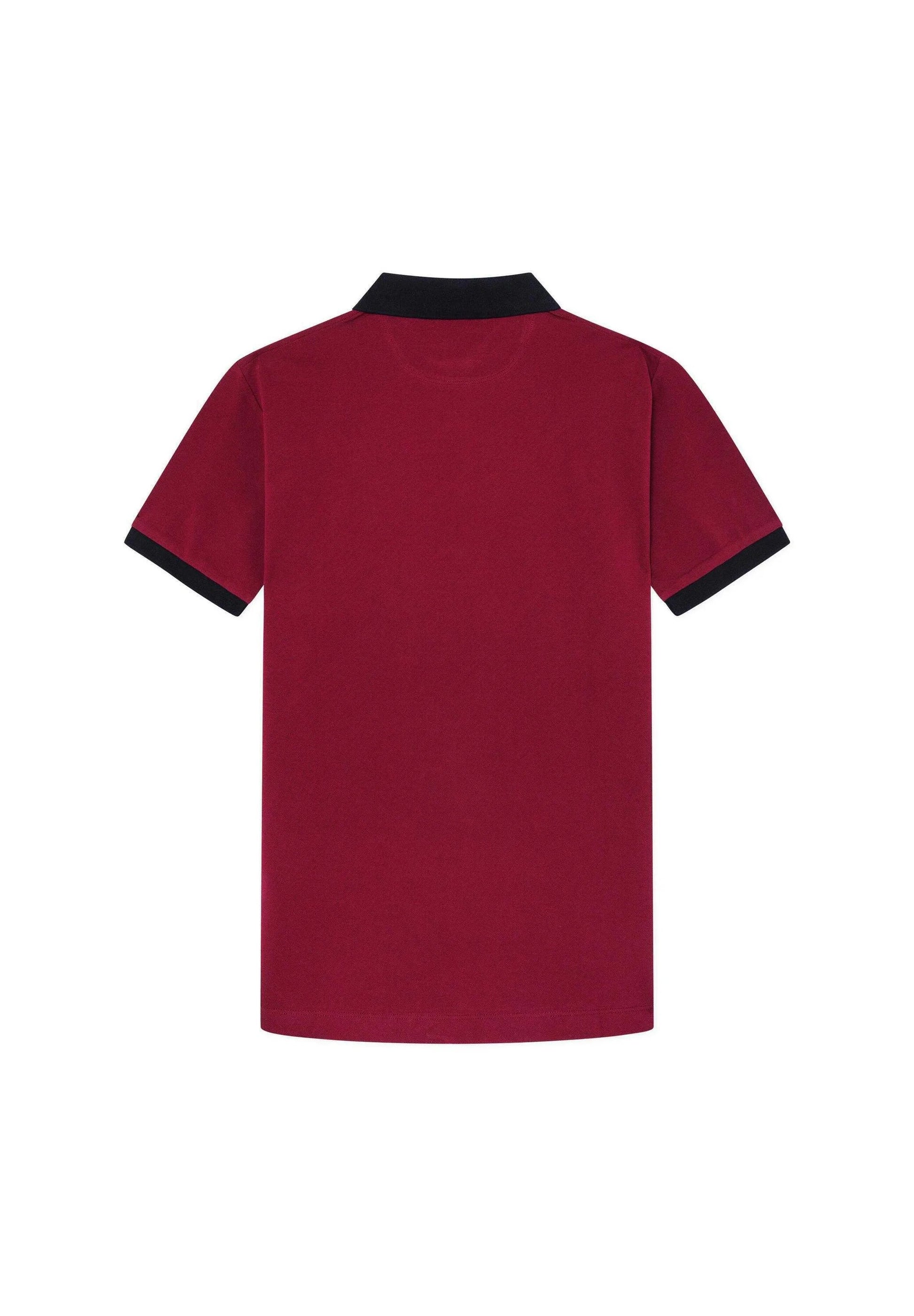 HACKETT Ember Garnet Tailored Fit Short Sleeve Piqué Polo Shirt