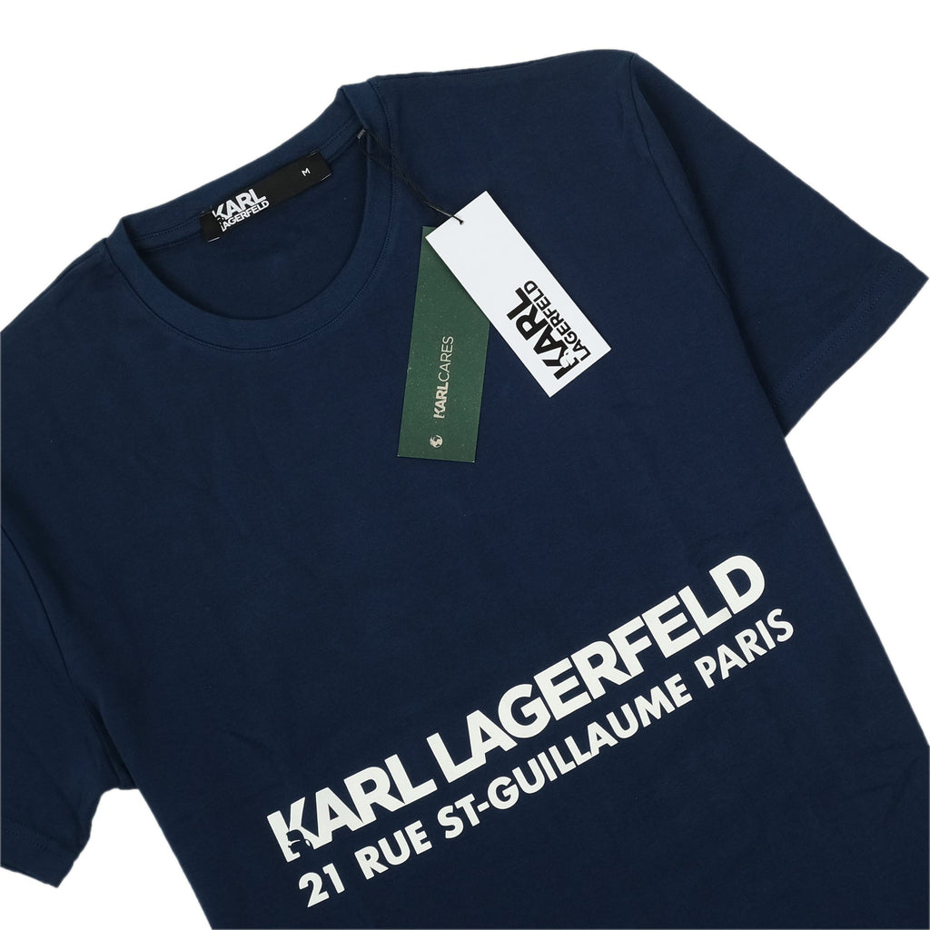 KARL LAGERFELD Midnight Navy Luxe Logo T-Shirt & Jogger Set