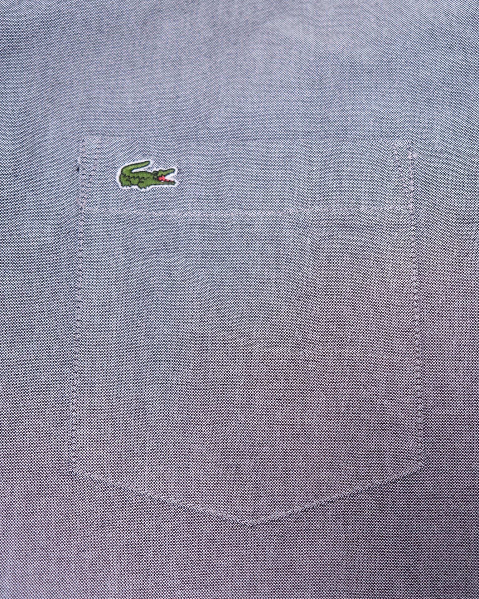 LACOSTE Misty Slate Slim Fit Long Sleeve Button-Down Shirt