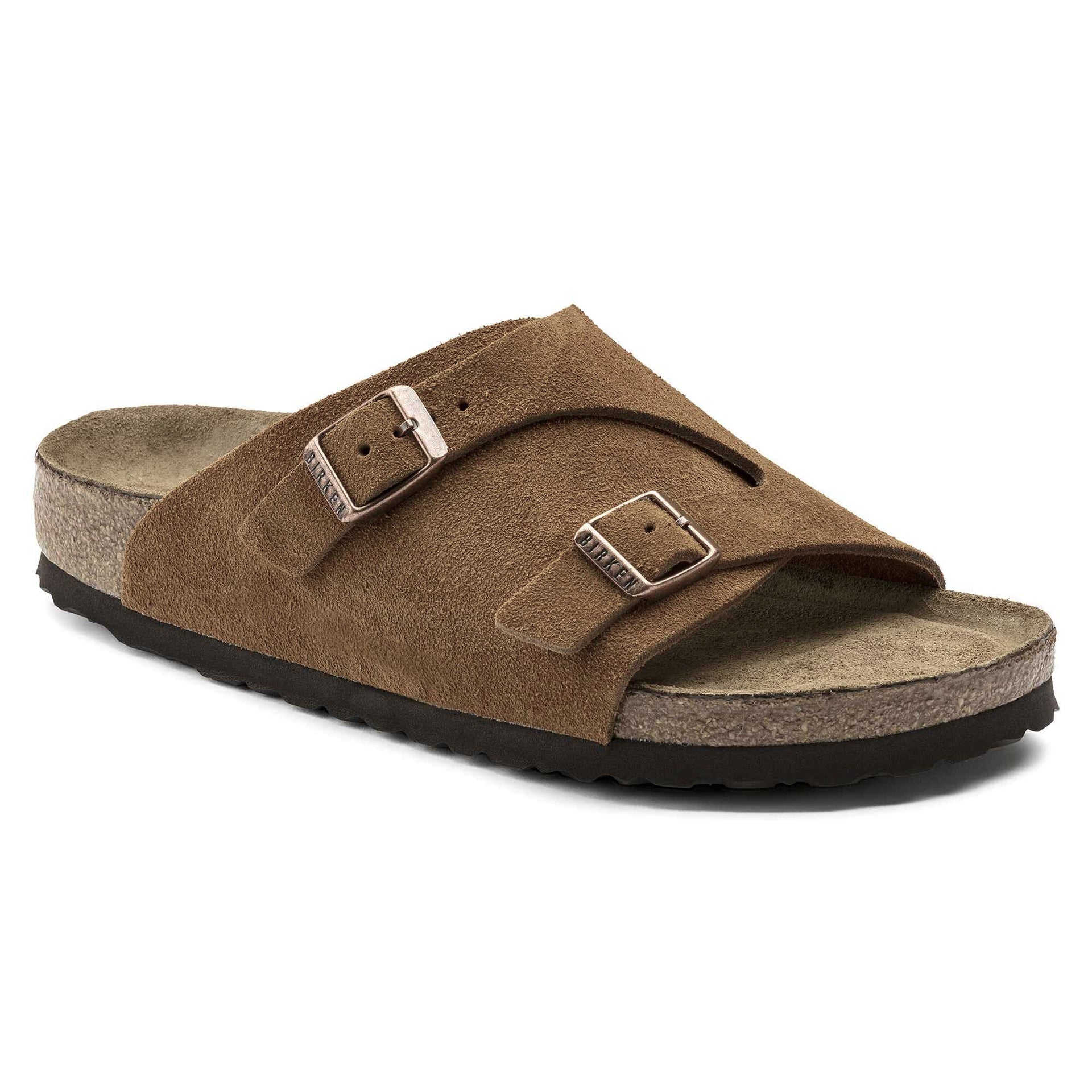 BIRKENSTOCK Emberwood Tan Luxe Suede Slide Sandals