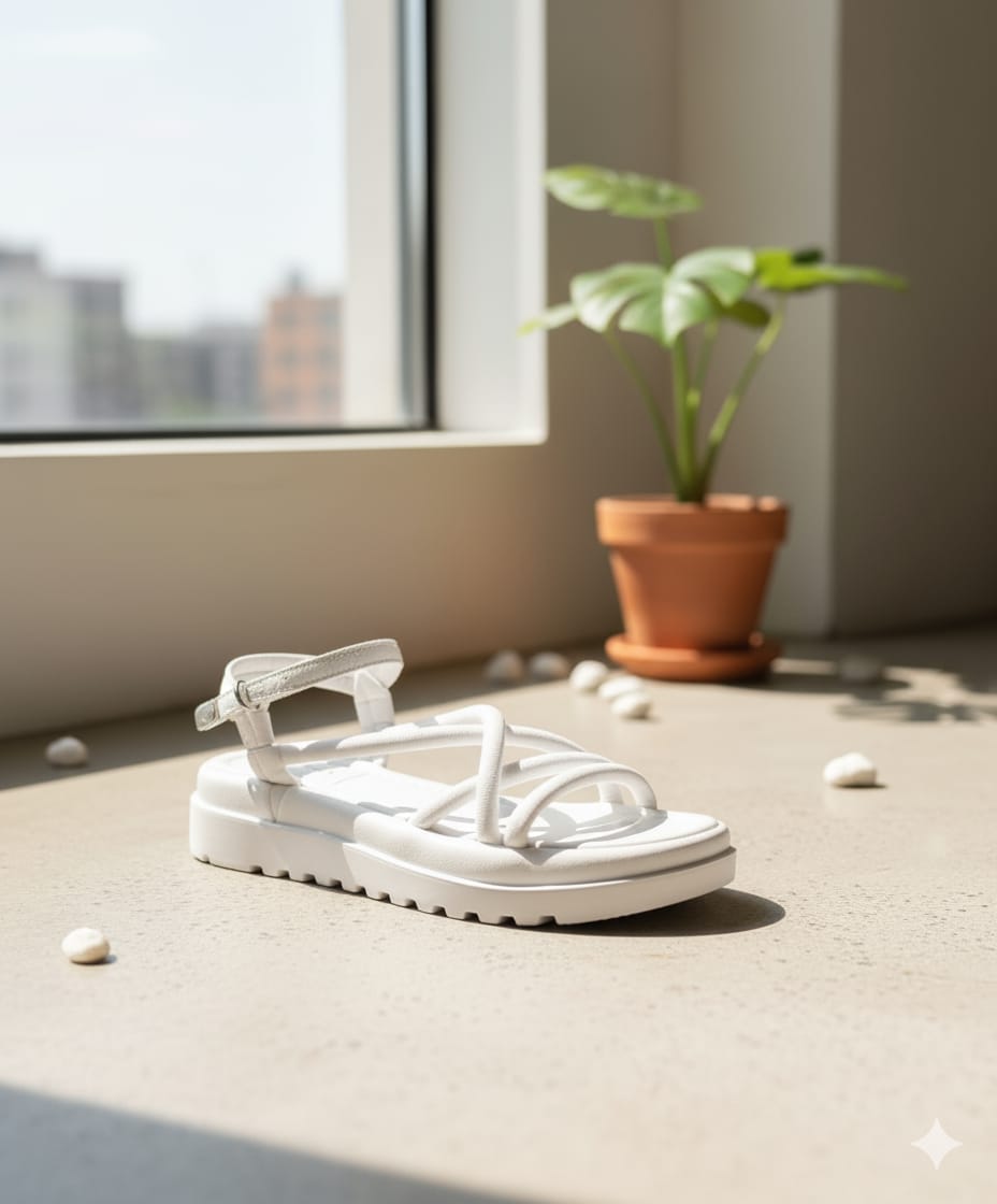 ZARA Ethereal Pearl Chic Strappy Platform Sandals