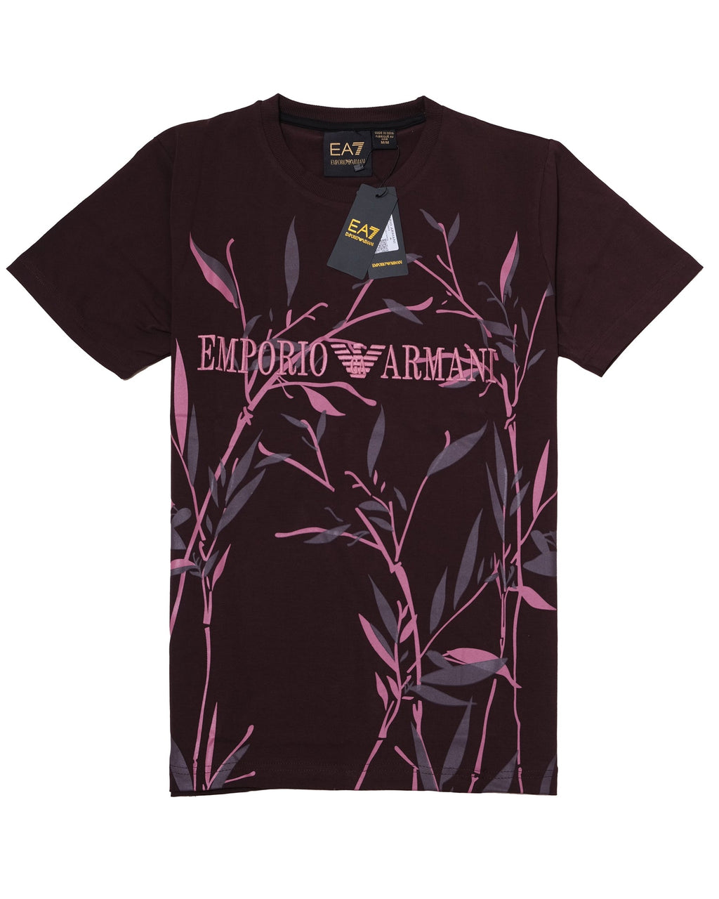 EMPORIO ARMANI EA7 Crimson Blossom Slim Fit Short Sleeve Graphic Tee