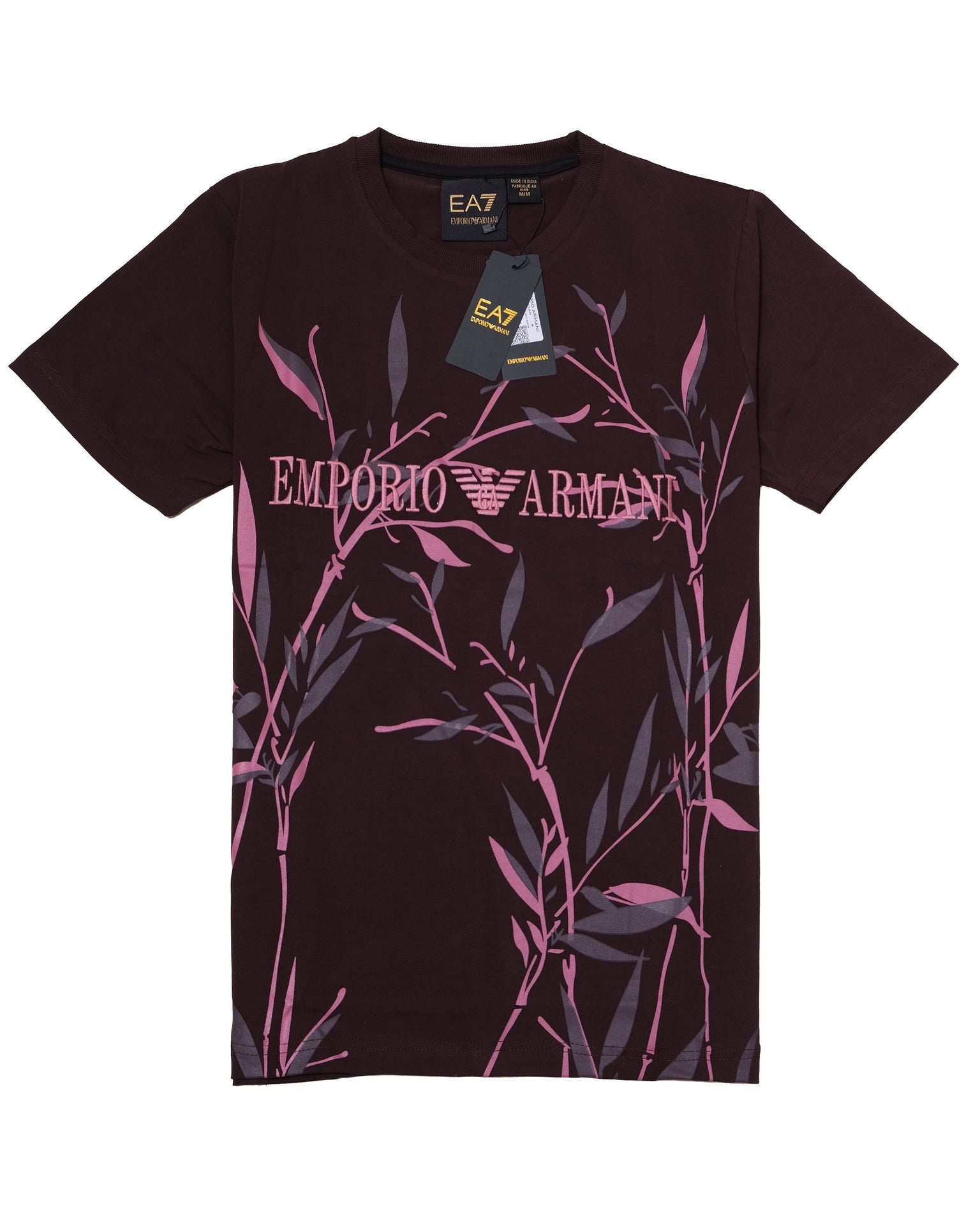 EMPORIO ARMANI EA7 Crimson Blossom Slim Fit Short Sleeve Graphic Tee