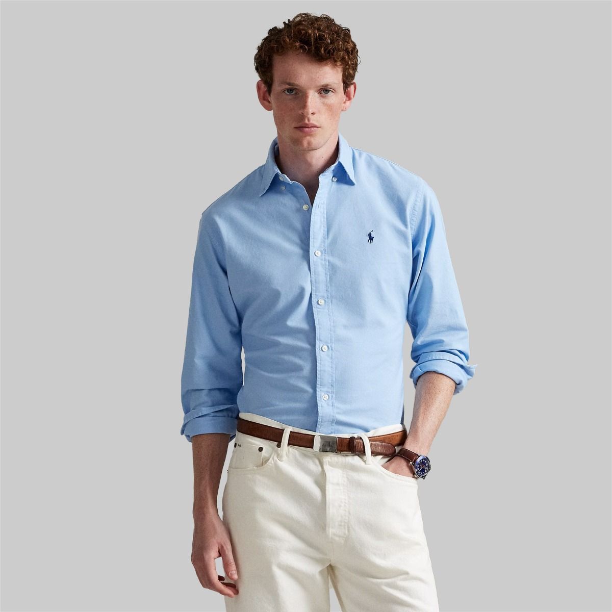 Polo Ralph Lauren Effervescent Sky Blue Custom Fit Shirt