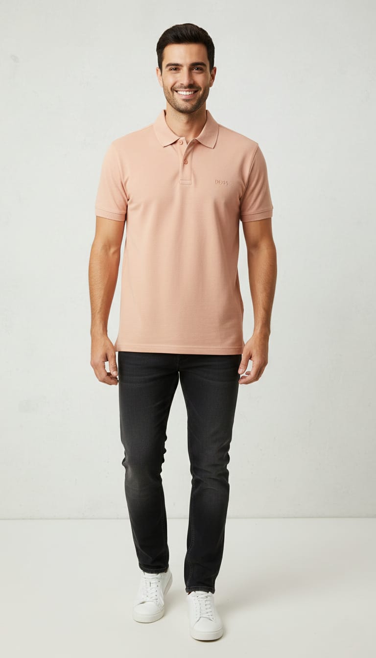 BOSS Coral Whisper Tailored Fit Short Sleeve Piqué Polo Shirt