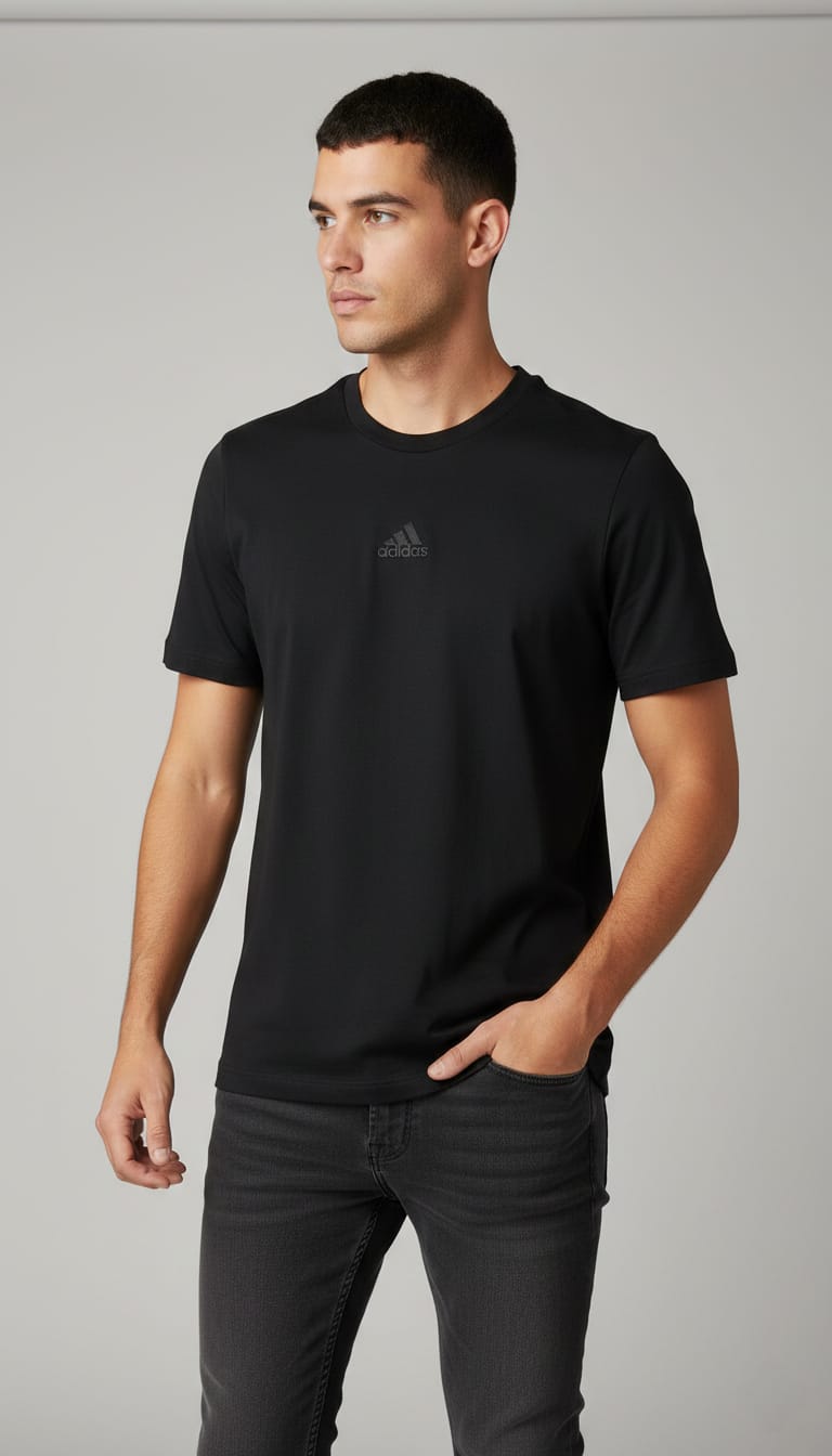ADIDAS Shadow Onyx Athletic Fit Short Sleeve Performance Tee