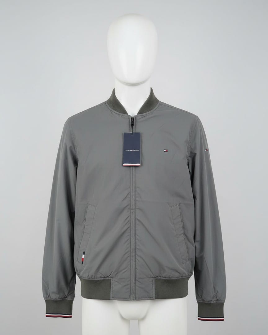 TOMMY HILFIGER Men's Classic Bomber Jacket in Grey
