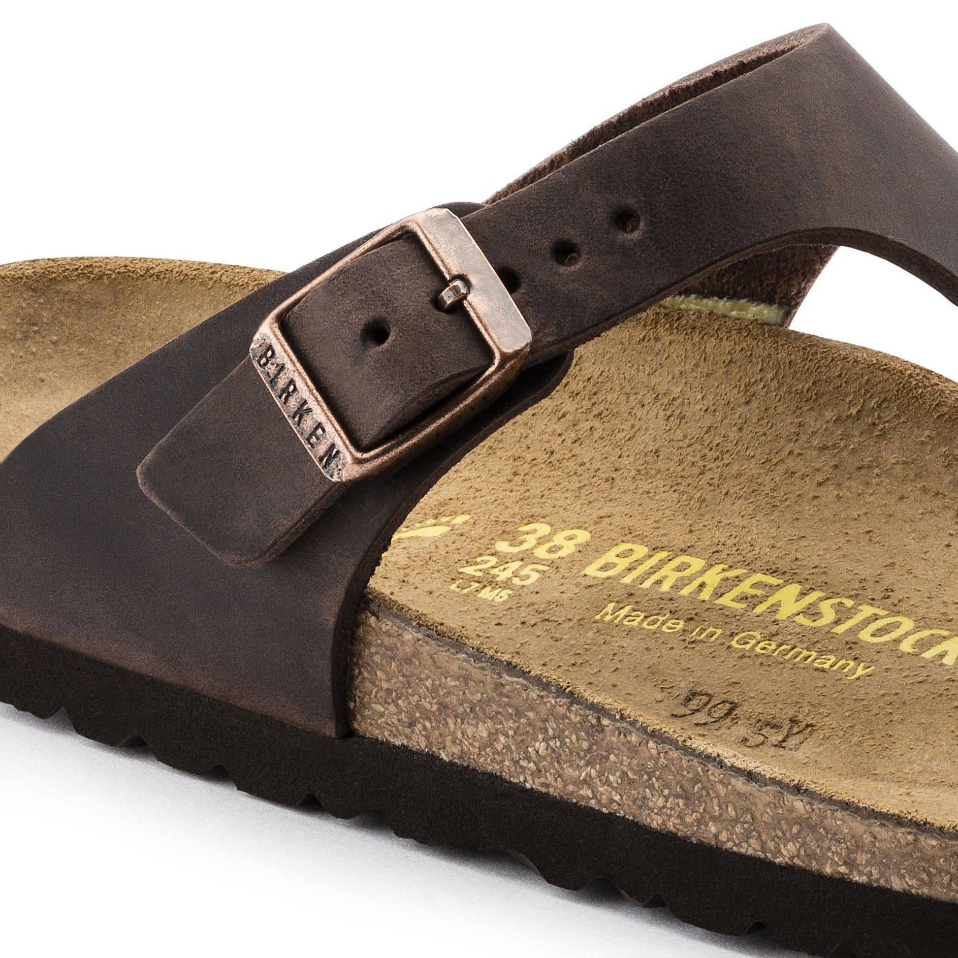 Birkenstock Classic Leather Flip-Flops in Rich Chocolate Brown